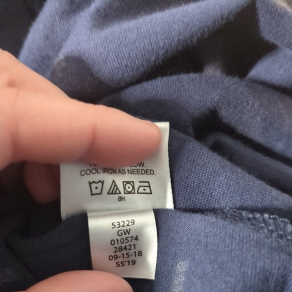 Hanna Andersson Flower Ruffle Dress Navy Size 6/7 (120cm) Pockets Cap Sleeves - Picture 8 of 8